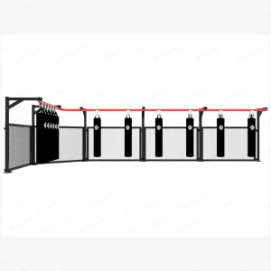 Sistema de rieles de soporte con paneles MMA